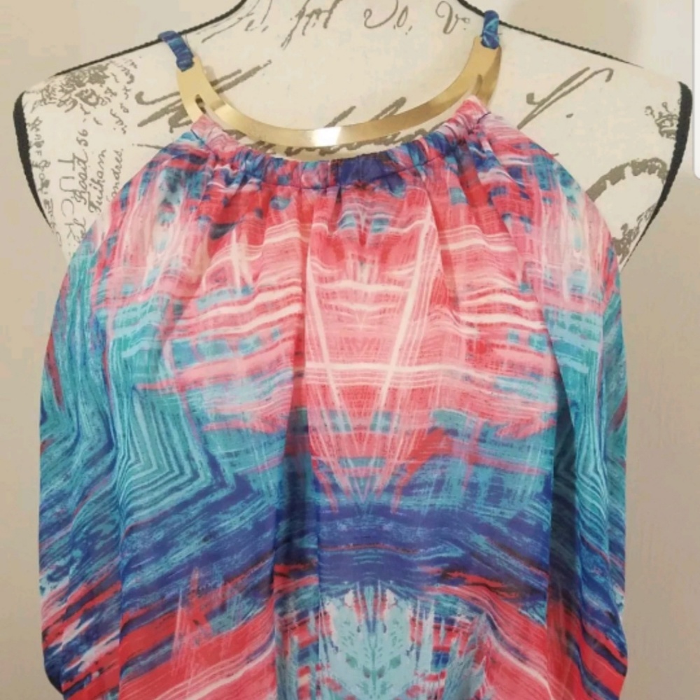 Sangria sleeveless size 16 multi color